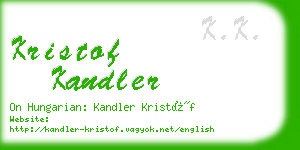 kristof kandler business card